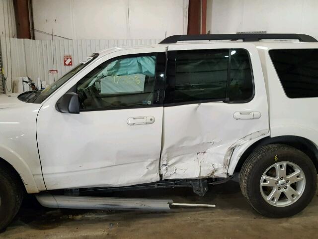 1FMEU6DE9AUA39274 - 2010 FORD EXPLORER X WHITE photo 9