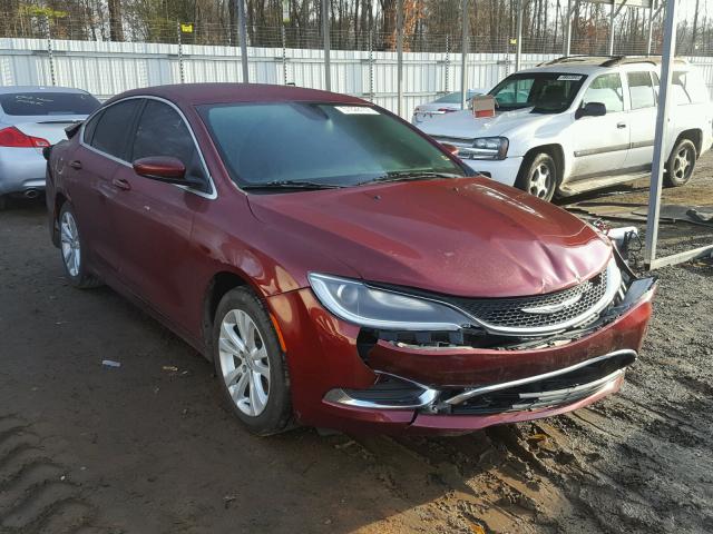 1C3CCCAB2FN647344 - 2015 CHRYSLER 200 LIMITE BURGUNDY photo 1