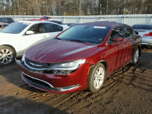 1C3CCCAB2FN647344 - 2015 CHRYSLER 200 LIMITE BURGUNDY photo 2