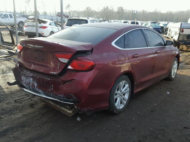 1C3CCCAB2FN647344 - 2015 CHRYSLER 200 LIMITE BURGUNDY photo 4