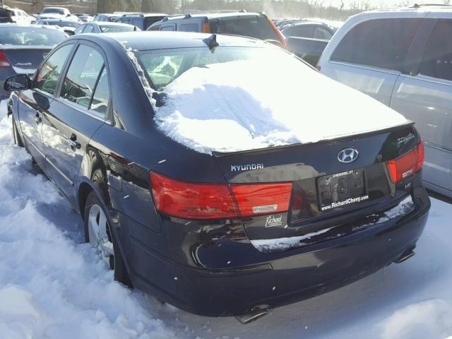 5NPEU46F89H489678 - 2009 HYUNDAI SONATA SE BLACK photo 3