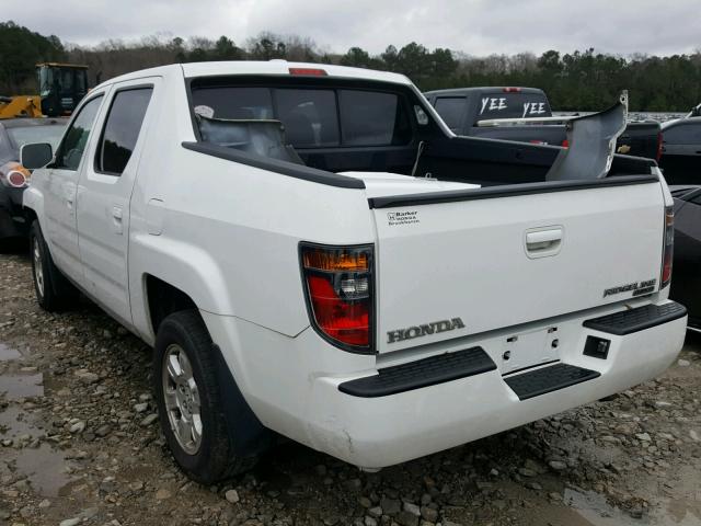 2HJYK16538H511646 - 2008 HONDA RIDGELINE WHITE photo 3