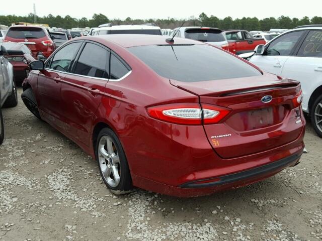 3FA6P0HD0FR150654 - 2015 FORD FUSION SE RED photo 3