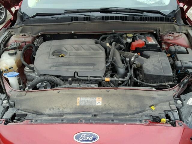 3FA6P0HD0FR150654 - 2015 FORD FUSION SE RED photo 7