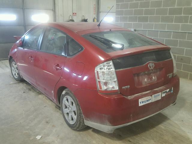 JTDKB20U767073951 - 2006 TOYOTA PRIUS RED photo 3