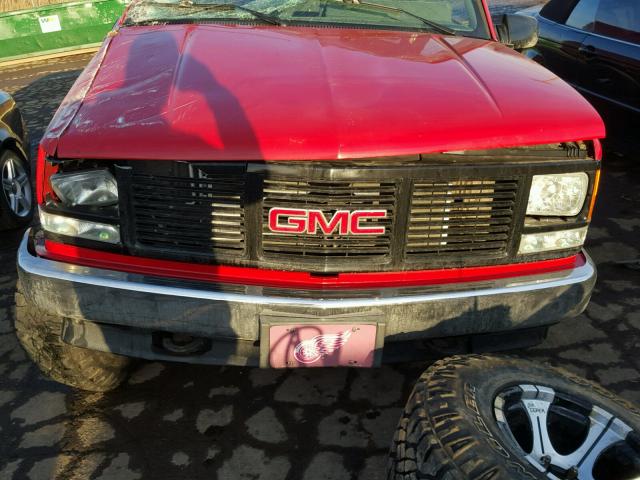 1GTDK14Z7MZ505187 - 1991 GMC SIERRA K15 RED photo 7