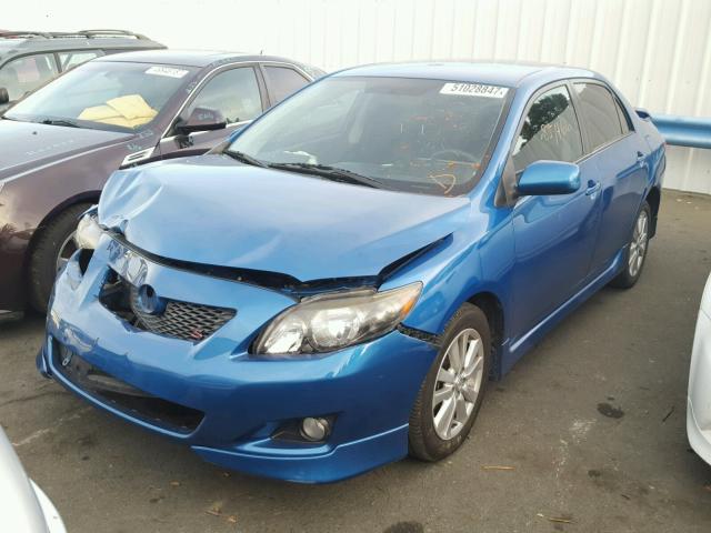 2T1BU4EE7AC410729 - 2010 TOYOTA COROLLA BA BLUE photo 2