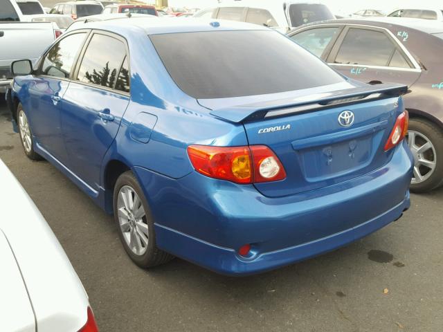 2T1BU4EE7AC410729 - 2010 TOYOTA COROLLA BA BLUE photo 3