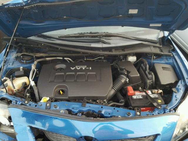 2T1BU4EE7AC410729 - 2010 TOYOTA COROLLA BA BLUE photo 7