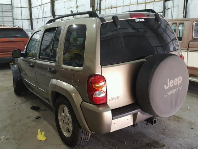 1J4GK58K63W617877 - 2003 JEEP LIBERTY LI GOLD photo 3