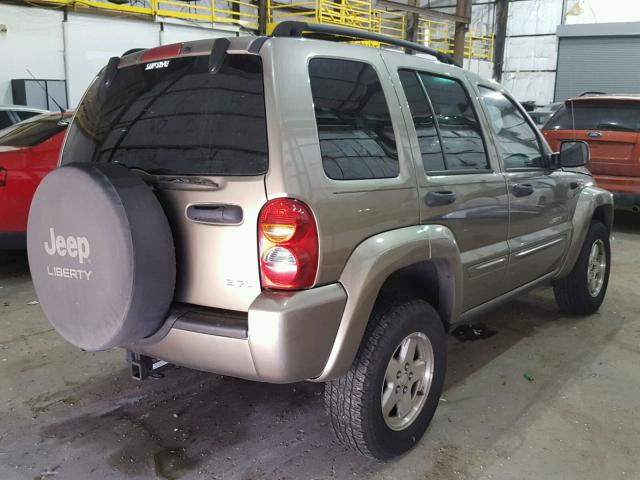 1J4GK58K63W617877 - 2003 JEEP LIBERTY LI GOLD photo 4