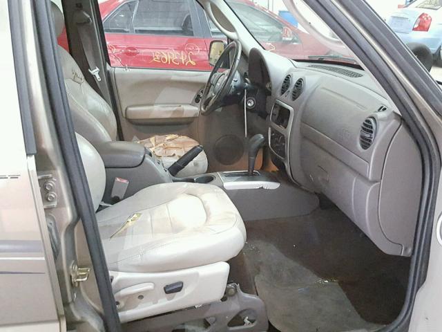 1J4GK58K63W617877 - 2003 JEEP LIBERTY LI GOLD photo 5