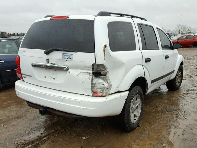 1D4HB48N46F125709 - 2006 DODGE DURANGO SL WHITE photo 4