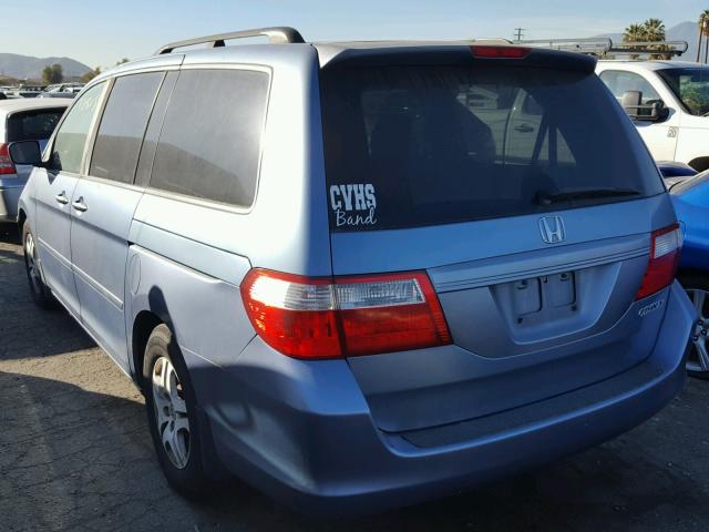 5FNRL38635B045418 - 2005 HONDA ODYSSEY EX BLUE photo 3