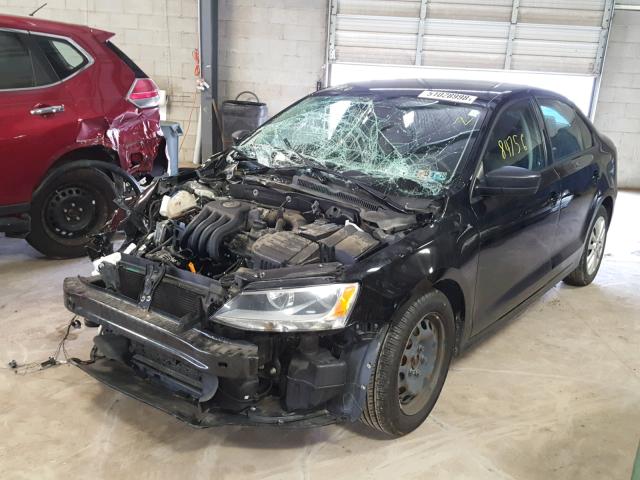 3VW1K7AJ9CM337621 - 2012 VOLKSWAGEN JETTA BASE BLACK photo 2