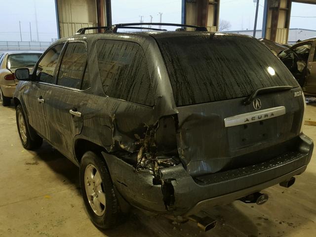 2HNYD18286H514549 - 2006 ACURA MDX GRAY photo 3