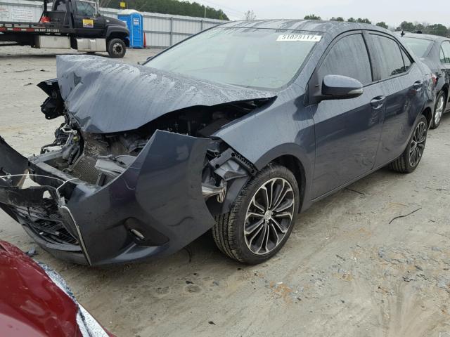 2T1BURHE2FC369569 - 2015 TOYOTA COROLLA L GRAY photo 2