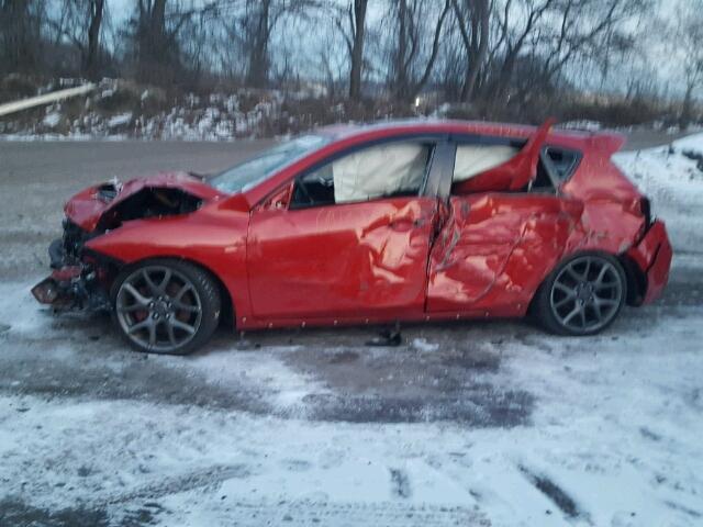 JM1BL1H41A1277782 - 2010 MAZDA SPEED 3 RED photo 10