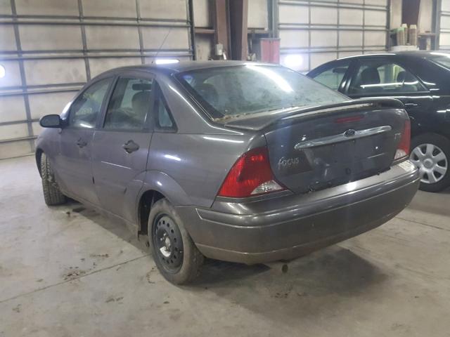 1FAFP38322W321310 - 2002 FORD FOCUS ZTS GRAY photo 3