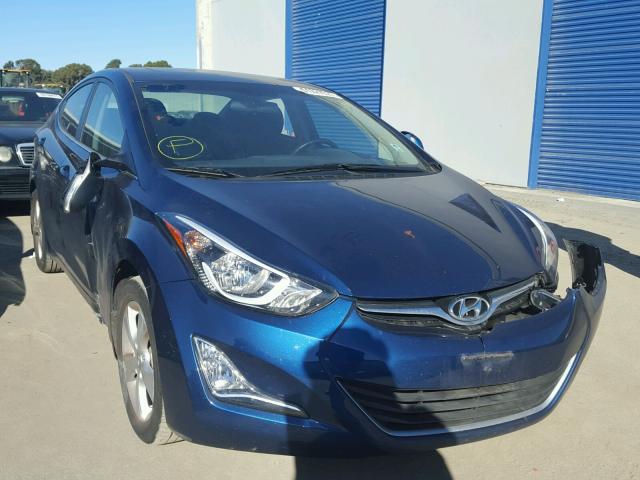 5NPDH4AE9GH691926 - 2016 HYUNDAI ELANTRA SE BLUE photo 1