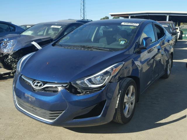 5NPDH4AE9GH691926 - 2016 HYUNDAI ELANTRA SE BLUE photo 2