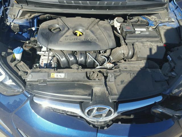 5NPDH4AE9GH691926 - 2016 HYUNDAI ELANTRA SE BLUE photo 7