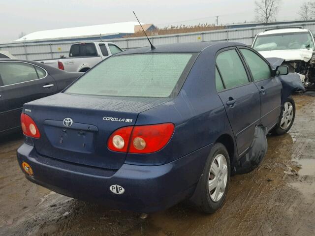 JTDBR32E660066781 - 2006 TOYOTA COROLLA CE BLUE photo 4