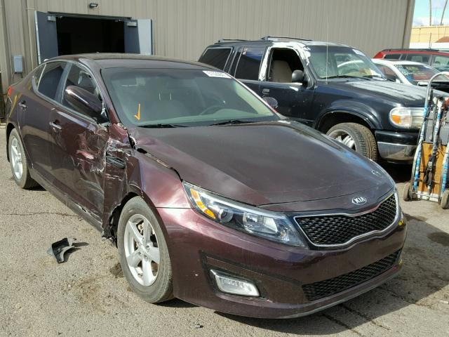 5XXGM4A73FG376107 - 2015 KIA OPTIMA LX BURGUNDY photo 1