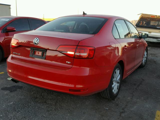 3VWD17AJ7FM287175 - 2015 VOLKSWAGEN JETTA SE RED photo 4