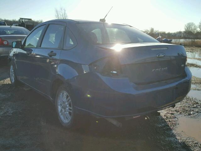 1FAHP35N28W161212 - 2008 FORD FOCUS SE BLUE photo 3