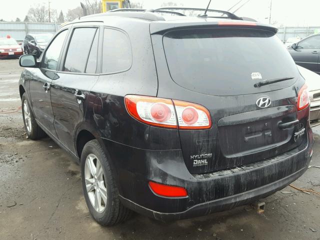 5NMSHDAG6AH356099 - 2010 HYUNDAI SANTA FE S BLACK photo 3