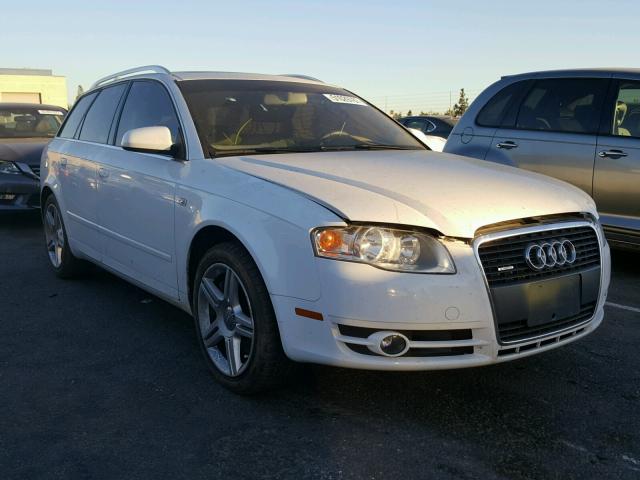 WAUKF78E17A099140 - 2007 AUDI A4 2.0T AV WHITE photo 1