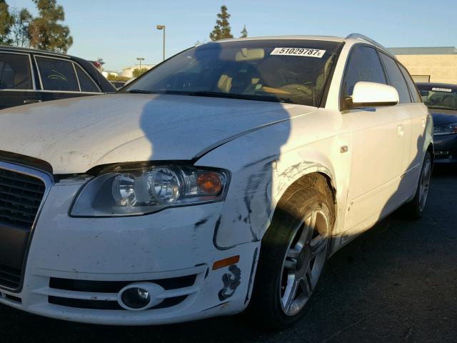 WAUKF78E17A099140 - 2007 AUDI A4 2.0T AV WHITE photo 9