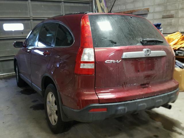 5J6RE48718L018397 - 2008 HONDA CR-V EXL MAROON photo 3