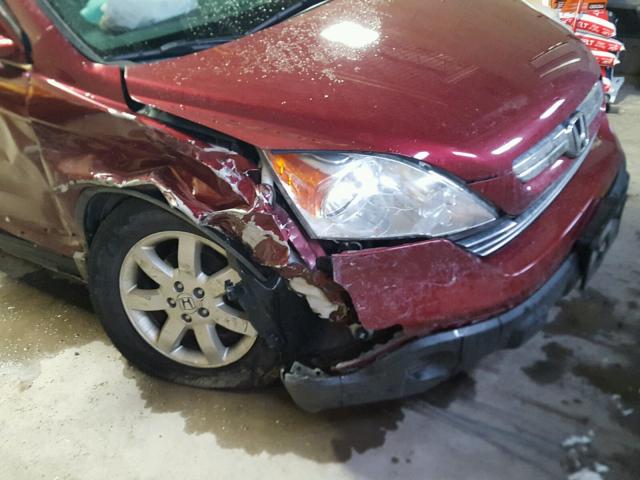 5J6RE48718L018397 - 2008 HONDA CR-V EXL MAROON photo 9