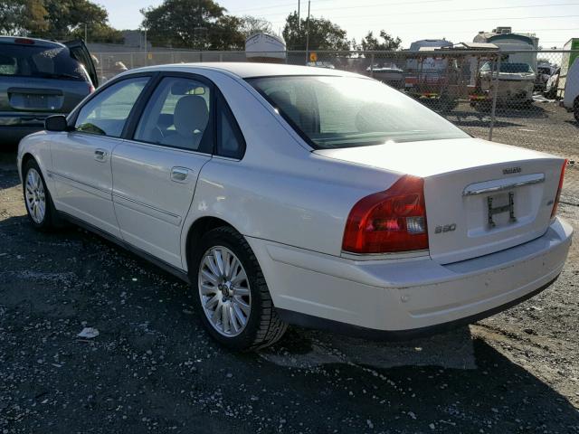 YV1TH592461433339 - 2006 VOLVO S80 2.5T WHITE photo 3