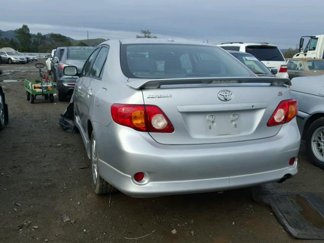 1NXBU4EE8AZ312372 - 2010 TOYOTA COROLLA BA SILVER photo 3