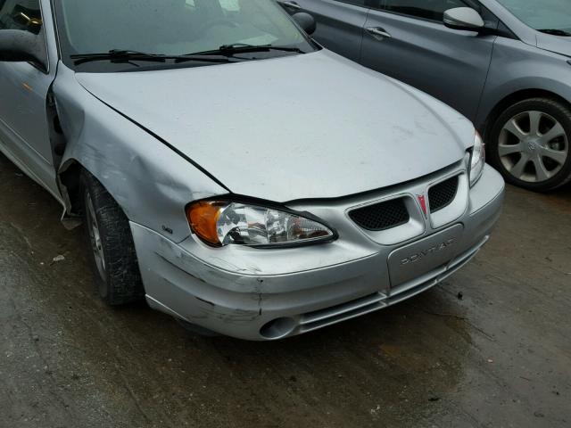 1G2NE52E05M189850 - 2005 PONTIAC GRAND AM S SILVER photo 9