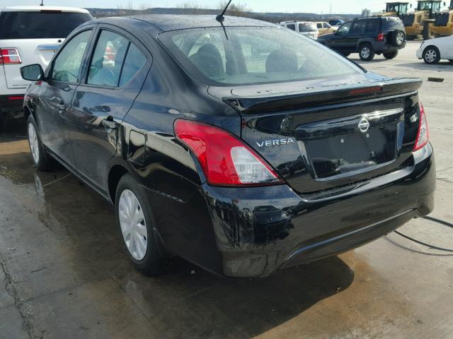 3N1CN7AP0HL823242 - 2017 NISSAN VERSA S BLACK photo 3