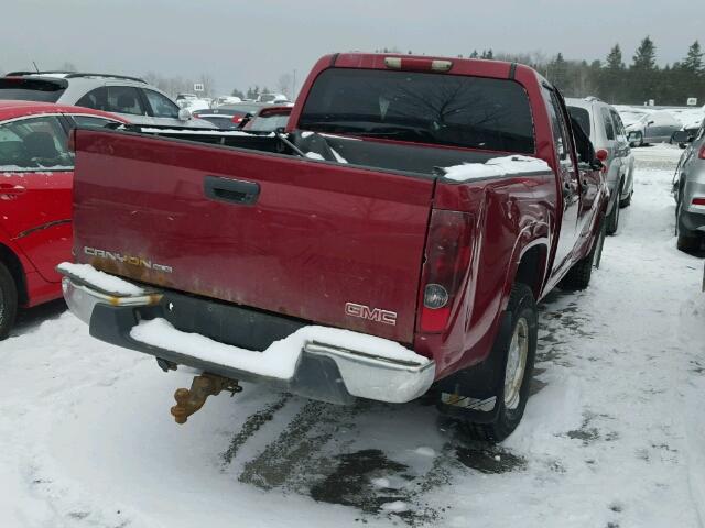 1GTDT136148187173 - 2004 GMC CANYON RED photo 4