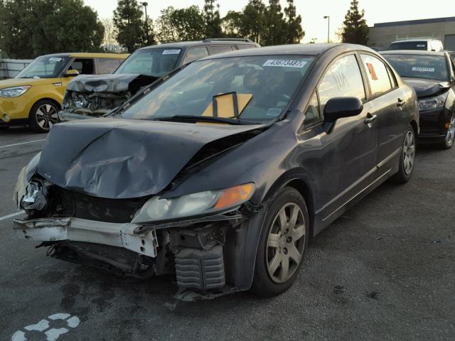 1HGFA16506L084393 - 2006 HONDA CIVIC LX BLACK photo 2