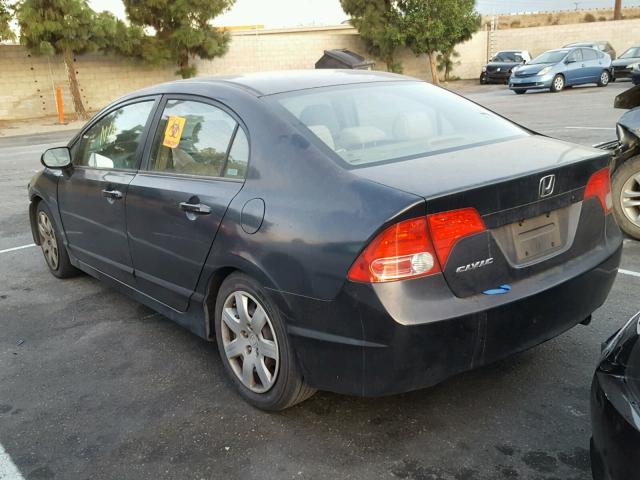 1HGFA16506L084393 - 2006 HONDA CIVIC LX BLACK photo 3