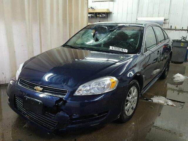 2G1WS57M691236446 - 2009 CHEVROLET IMPALA POL BLUE photo 2