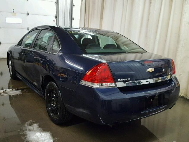 2G1WS57M691236446 - 2009 CHEVROLET IMPALA POL BLUE photo 3