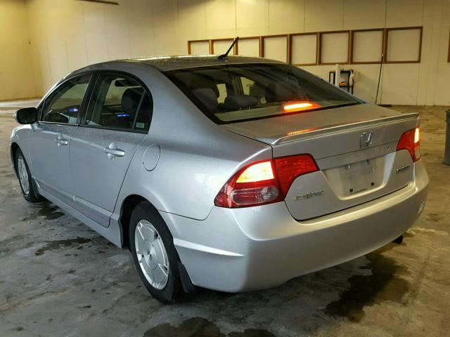 JHMFA36276S022252 - 2006 HONDA CIVIC HYBR SILVER photo 3