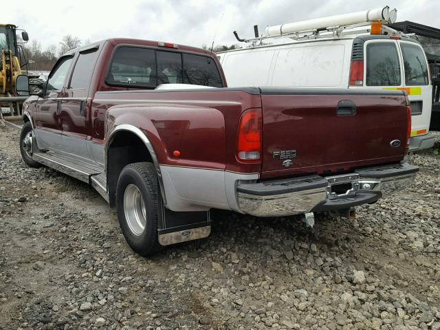 1FTWW32F0YEA29556 - 2000 FORD F350 SUPER BURGUNDY photo 3