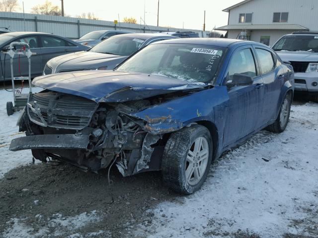 1B3LC56B49N546098 - 2009 DODGE AVENGER SX BLUE photo 2