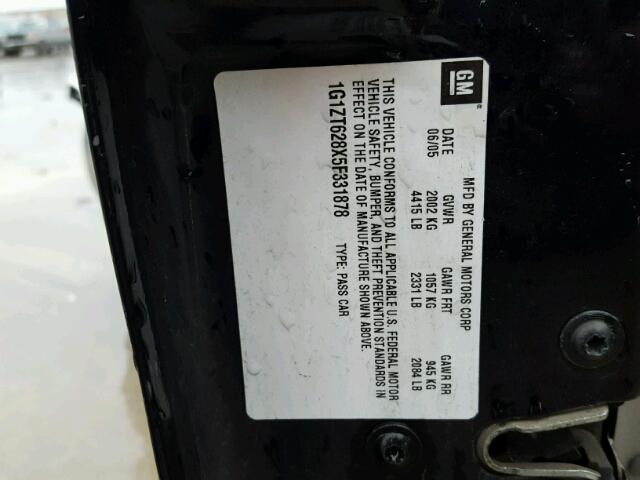 1G1ZT628X5F331878 - 2005 CHEVROLET MALIBU MAX 蓝色 照片 10