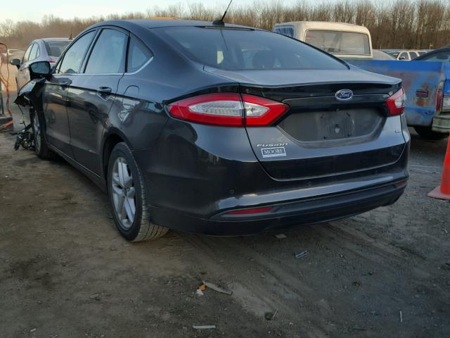 3FA6P0H79FR132213 - 2015 FORD FUSION SE BLACK photo 3