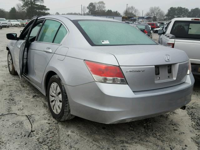 1HGCP26339A011475 - 2009 HONDA ACCORD LX SILVER photo 3